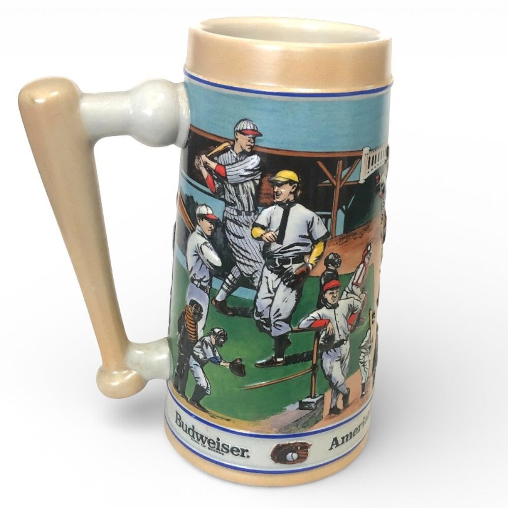 1990 Budweiser Baseball Beer Stein Mug Sports Series Americas Favorite Pastime